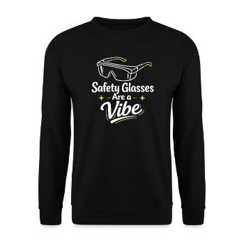 Goggle Vibe | Sécurité en laboratoire - Sweat-shirt Unisexe - noir - Devant - Alina (178cm) & Michal (187cm)