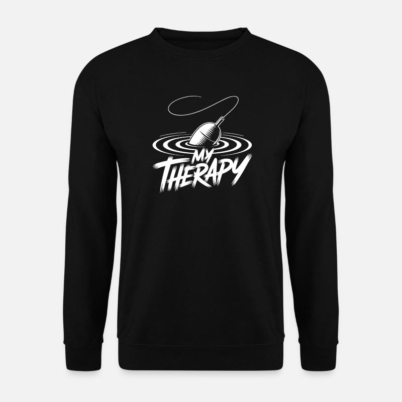 Fishing Therapy - Unisex Sweatshirt - black