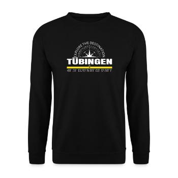 Tübingen - Unisex Sweatshirt - black - Front - Alina (178cm) & Michal (187cm)
