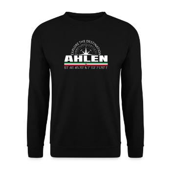Ahlen - Unisex Pullover - Schwarz - Vorne - Alina (178cm) & Michal (187cm)