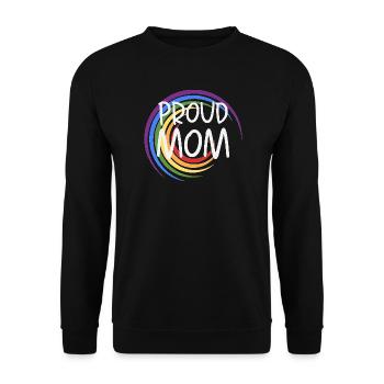 Proud Mom Rainbow - Unisex Sweatshirt - black - Front - Alina (178cm) & Michal (187cm)
