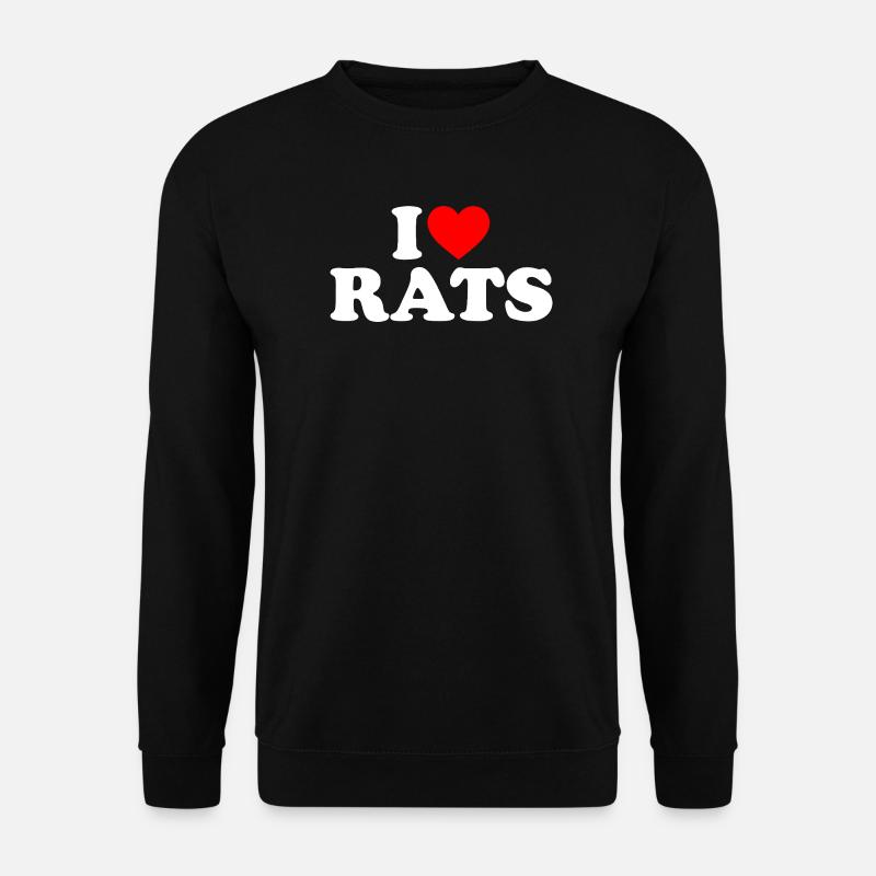 Ich liebe Ratten - Unisex Pullover - Schwarz