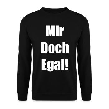 Mir Doch Egal! - Unisex Pullover - Schwarz - Vorne - Alina (178cm) & Michal (187cm)