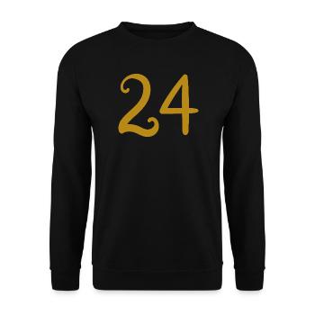 24 - Unisex Pullover - Schwarz - Vorne - Alina (178cm) & Michal (187cm)