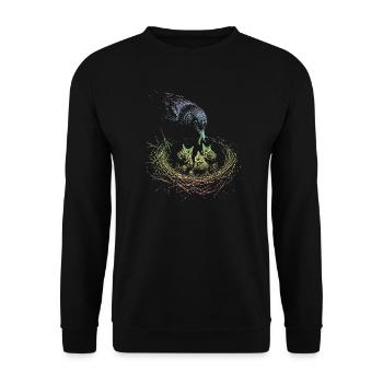 Blackbird - Unisex Sweatshirt - black - Front - Alina (178cm) & Michal (187cm)