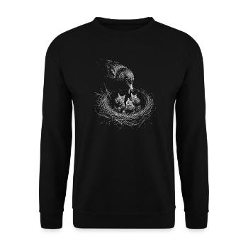 Blackbird - Unisex Sweatshirt - black - Front - Alina (178cm) & Michal (187cm)