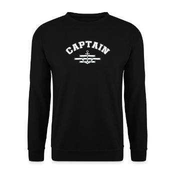 Captain Anchor Emblem - Unisex Sweatshirt - black - Front - Alina (178cm) & Michal (187cm)