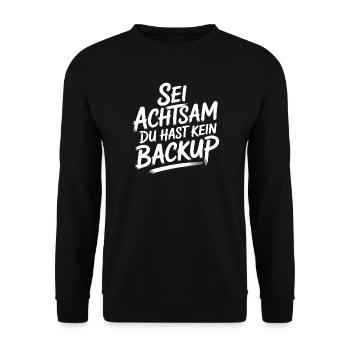 Motiv Achtsamkeit - Unisex Pullover - Schwarz - Vorne - Alina (178cm) & Michal (187cm)
