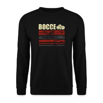 Bocce Petanque Boule Player - Unisex Sweatshirt - black - Front - Alina (178cm) & Michal (187cm)