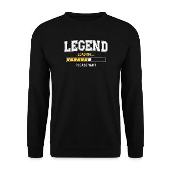 Legend Loading Please Wait - Unisex Pullover - Schwarz - Vorne - Alina (178cm) & Michal (187cm)