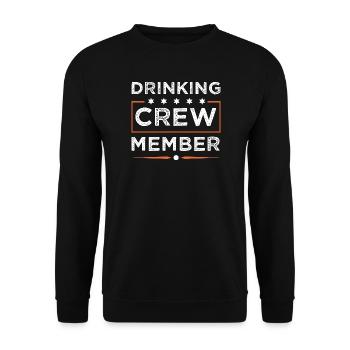Drinking Crew - Unisex Sweatshirt - black - Front - Alina (178cm) & Michal (187cm)