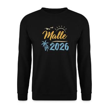Malle 2026 - Unisex Sweatshirt - black - Front - Alina (178cm) & Michal (187cm)