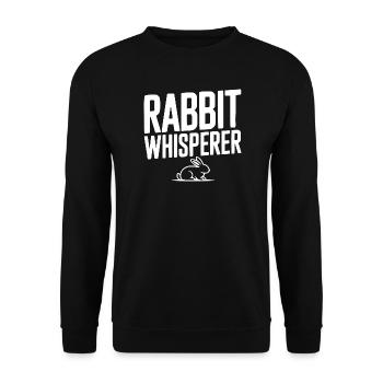 Le Chuchoteur de Lapins - Sweat-shirt Unisexe - noir - Devant - Alina (178cm) & Michal (187cm)