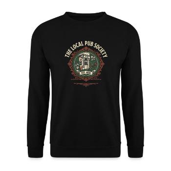 Local Pub Fan - Unisex Sweatshirt - black - Front - Alina (178cm) & Michal (187cm)