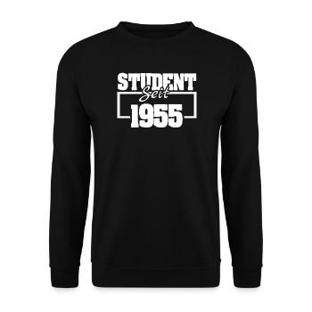 1955 - Unisex Pullover - Schwarz - Vorne - Alina (178cm) & Michal (187cm)