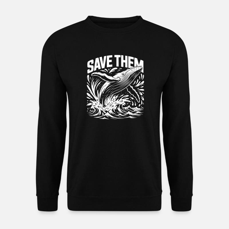 Save the whales - Unisex Sweatshirt - black