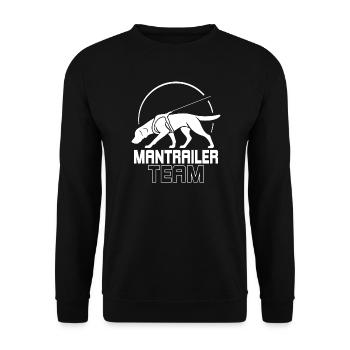 Labrador Mantrailer Team Hundesport Hunde Wilsigns - Unisex Pullover - Schwarz - Vorne - Alina (178cm) & Michal (187cm)