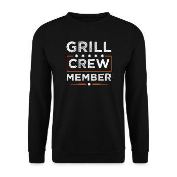 Grill Crew - Unisex Sweatshirt - black - Front - Alina (178cm) & Michal (187cm)