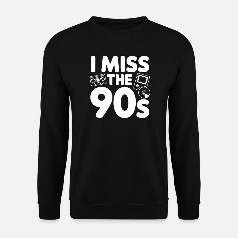 Ich vermisse die 90er - Unisex Pullover - Schwarz
