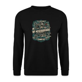 Frankfurt Liebe - Unisex Pullover - Schwarz - Vorne - Alina (178cm) & Michal (187cm)