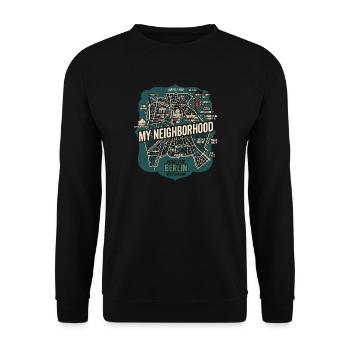 Berlin Meine Nachbarschaft - Unisex Pullover - Schwarz - Vorne - Alina (178cm) & Michal (187cm)