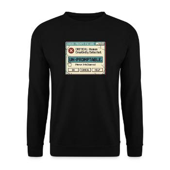 Unpromptable - Unisex Sweatshirt - black - Front - Alina (178cm) & Michal (187cm)