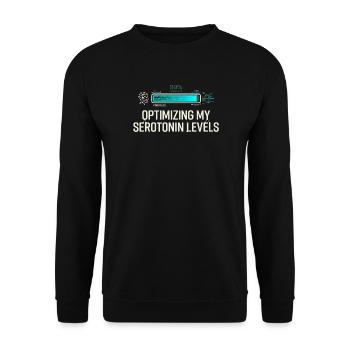 Serotonin Optimizing - Unisex Pullover - Schwarz - Vorne - Alina (178cm) & Michal (187cm)