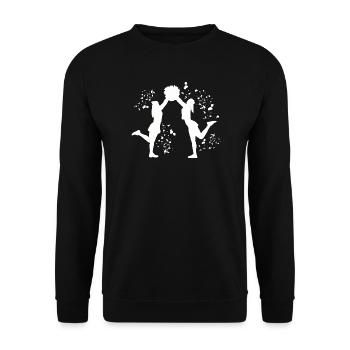 Cheerpom pom girls Mom Cheerleading - Sweat-shirt Unisexe - noir - Devant - Alina (178cm) & Michal (187cm)