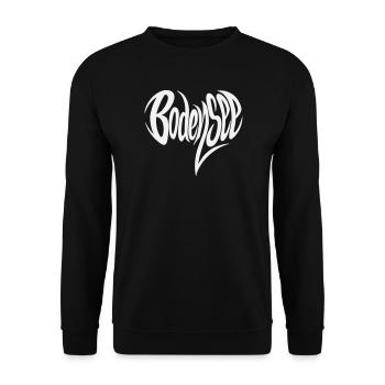 Lake Constance Flowing Lettering - Unisex Sweatshirt - black - Front - Alina (178cm) & Michal (187cm)
