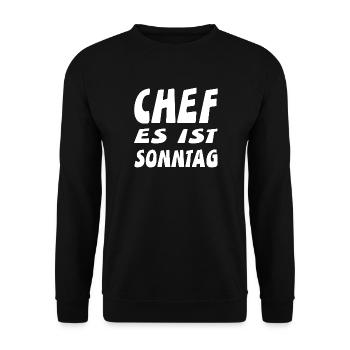 Chef - Unisex Pullover - Schwarz - Vorne - Alina (178cm) & Michal (187cm)