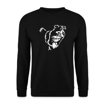 Bernese Mountain Dog « Édition Noire » - Sweat-shirt Unisexe - noir - Devant - Alina (178cm) & Michal (187cm)