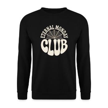 Emerald Monday Club Logo - Unisex Sweatshirt - black - Front - Alina (178cm) & Michal (187cm)
