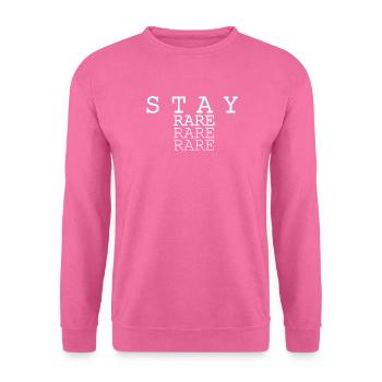 Stay Rare Triple Text Design - Unisex Pullover - Pink - Vorne