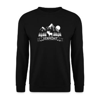 Orignal du Vermont à Mountain Pines - Sweat-shirt Unisexe - noir - Devant - Alina (178cm) & Michal (187cm)