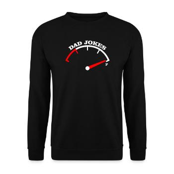 Dad Jokes Meter Tee Design - Unisex Sweatshirt - black - Front - Alina (178cm) & Michal (187cm)