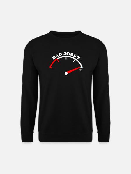 Dad Jokes Meter Tee Design - Unisex Sweatshirt - black