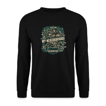 Mannheim Neckarstadt - Unisex Pullover - Schwarz - Vorne - Alina (178cm) & Michal (187cm)
