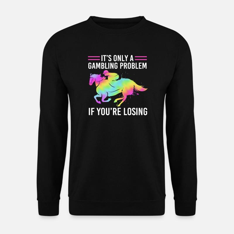 Pferderennen - Unisex Pullover - Schwarz