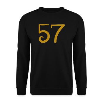 57 - Unisex Pullover - Schwarz - Vorne - Alina (178cm) & Michal (187cm)