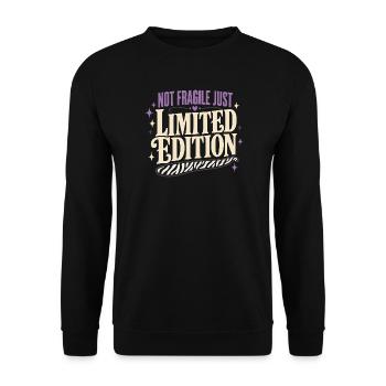 Eds-bewusstsein Ehlers-danlos Zebra-krieger - Unisex Pullover - Schwarz - Vorne - Alina (178cm) & Michal (187cm)