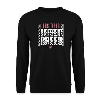 Eds-bewusstsein Ehlers-danlos Zebra-krieger - Unisex Pullover - Schwarz - Vorne - Alina (178cm) & Michal (187cm)