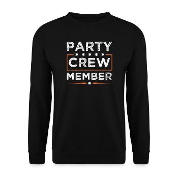 Party Crew - Unisex Sweatshirt - black - Front - Alina (178cm) & Michal (187cm)