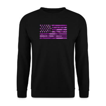 lovearmy - Sweat-shirt Unisexe - noir - Devant - Alina (178cm) & Michal (187cm)
