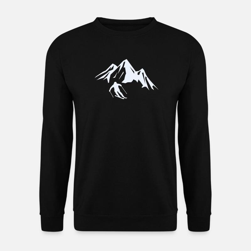 Summit Adventure Skier Silhouette - Unisex Sweatshirt - black