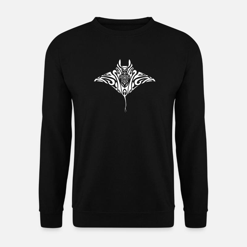 Raie_manta-2-white - Unisex Sweatshirt - black