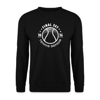 Final Set 2026 Tennis Senior Player Gift - Unisex Sweatshirt - black - Front - Alina (178cm) & Michal (187cm)