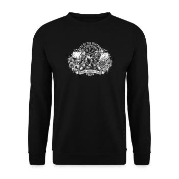 Path of the Northmen - Unisex Sweatshirt - black - Front - Alina (178cm) & Michal (187cm)