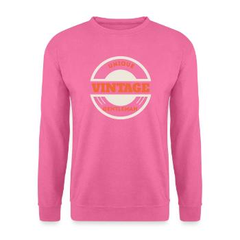 Unique Vintage Gentleman Badge - Unisex Sweatshirt - pink - Front