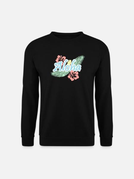 Aloha Tropical Summer Flowers - Unisex Sweatshirt - black