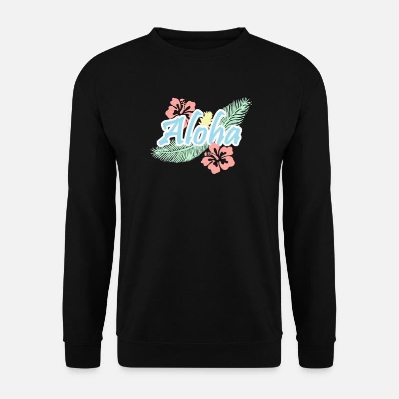 Aloha Tropical Summer Flowers - Unisex Sweatshirt - black